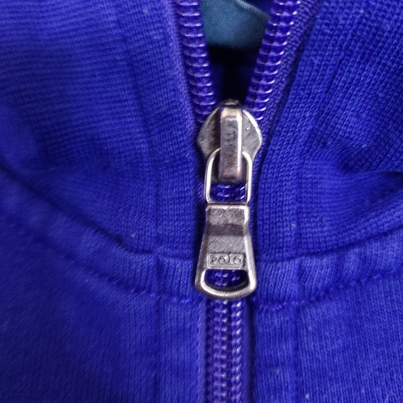 Polo Ralph Lauren Track Jacket Men's Large Blue Black Full Zip Pony - Picture 4 of 14